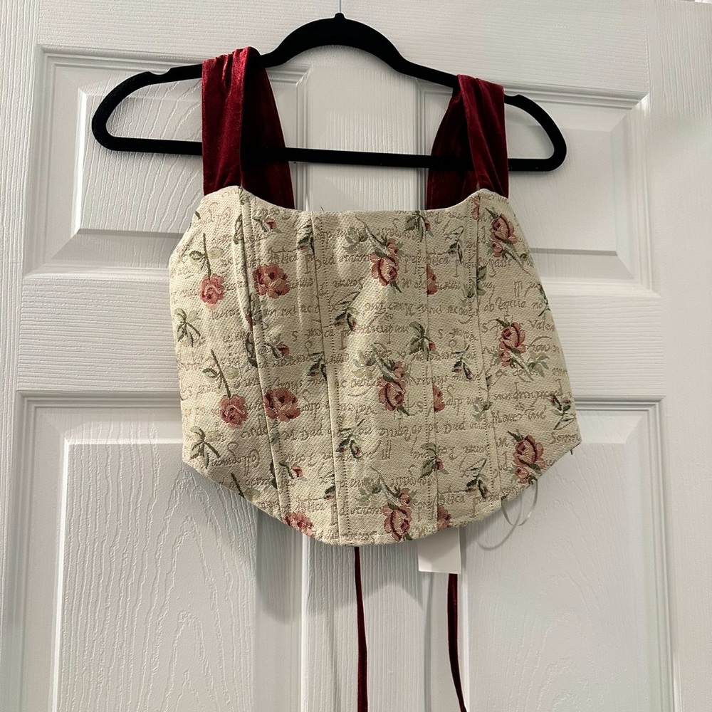 Back tie tube top, size:M